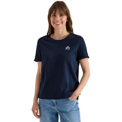 Cecil T-Shirt mit Print-Detail universal Blue XL Cecil T-Shirt mit Print-Detail universal Blue XL
