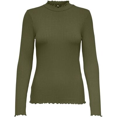 JDY Damen Dünnes Langarm Shirt Basic Rundhals Stehkragen Longsleeve Stretch Oberteil FRANSISKA JDY Damen Dünnes Langarm Shirt Basic Rundhals Stehkragen Longsleeve Stretch Oberteil FRANSISKA