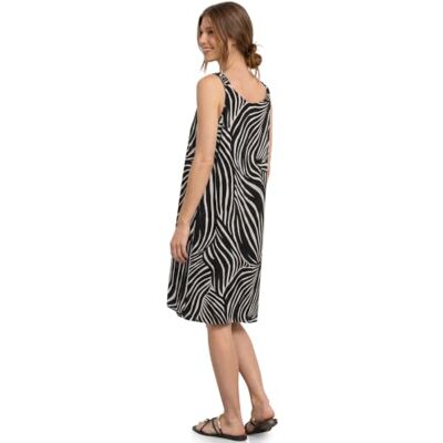 Street One Knielanges Kleid mit gerafften Trägern Black 42 Street One Knielanges Kleid mit gerafften Trägern Black 42