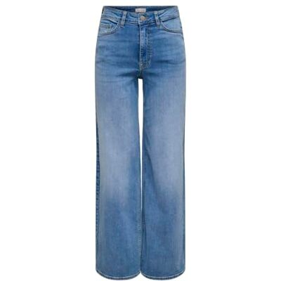 JDY Damen felina-fina Hw Med Blue DNM Noos Wide Fit Jeans, Medium Blue Denim, XL / 32L EU JDY Damen felina-fina Hw Med Blue DNM Noos Wide Fit Jeans, Medium Blue Denim, XL / 32L EU