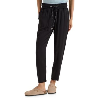 Cecil Mid Waist Slim Leg Hose im Loose Fit Black 2X Cecil Mid Waist Slim Leg Hose im Loose Fit Black 2X