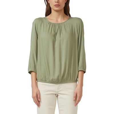 s.Oliver Strukturierte Viskose-Bluse mit Raff-Details s.Oliver Strukturierte Viskose-Bluse mit Raff-Details