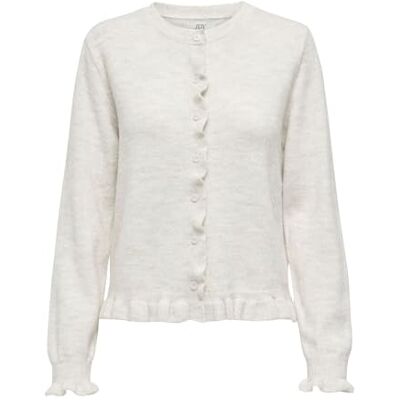 JDY Damen letty L/S On Frill Cardigan KNT Noos, Cloud Dancer, XS EU JDY Damen letty L/S On Frill Cardigan KNT Noos, Cloud Dancer, XS EU