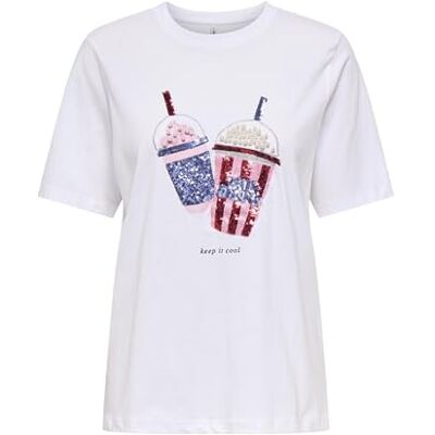 ONLY Onlburst Life S/S Popcorn Top Box JRS ONLY Onlburst Life S/S Popcorn Top Box JRS