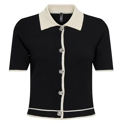 ONLY Onlelea Life Ss Button Polo Cardigan KNT ONLY Onlelea Life Ss Button Polo Cardigan KNT