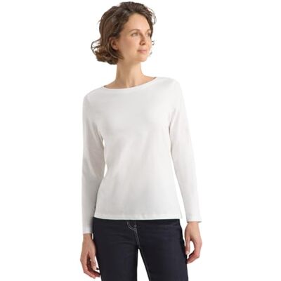 Cecil Basic Langarmshirt Vanilla White XS Cecil Basic Langarmshirt Vanilla White XS