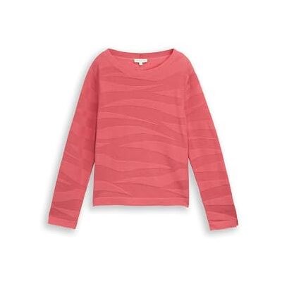 TOM TAILOR Damen 1049191 Pullover, 39247 Orange Wave Knit Design, L EU TOM TAILOR Damen 1049191 Pullover, 39247 Orange Wave Knit Design, L EU