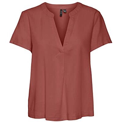 VERO MODA Damen Vmmymilo WVN Ga Top, Marsala, S EU VERO MODA Damen Vmmymilo WVN Ga Top, Marsala, S EU
