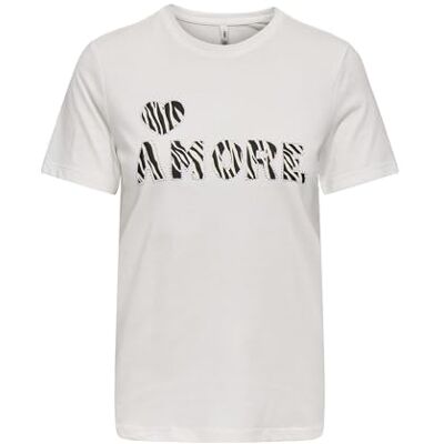 ONLY Onlditte Life Rhnstn S/S Animal Top JRS ONLY Onlditte Life Rhnstn S/S Animal Top JRS