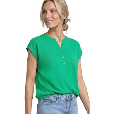 Street One Dropped Shoulder Shirt mit Split Neck Street One Dropped Shoulder Shirt mit Split Neck