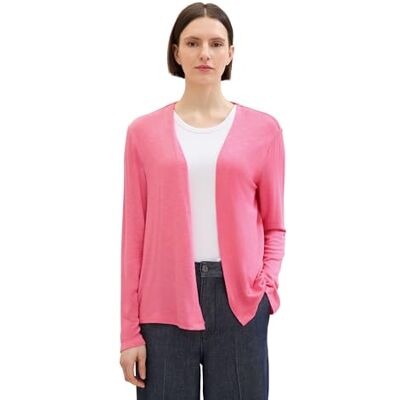 TOM TAILOR Damen Basic Sommer Cardigan , carmine pink, XXS TOM TAILOR Damen Basic Sommer Cardigan , carmine pink, XXS