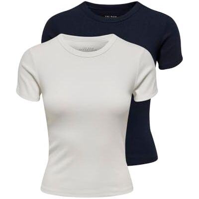 ONLY Onleasy S/S Top Cs JRS 2 Pack ONLY Onleasy S/S Top Cs JRS 2 Pack