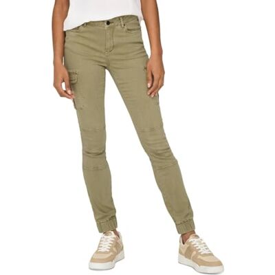 ONLY Damen ONLMISSOURI REG ANK Cargo PNT NOOS Hose 15170889,Elmwood,34W / 32L ONLY Damen ONLMISSOURI REG ANK Cargo PNT NOOS Hose 15170889,Elmwood,34W / 32L
