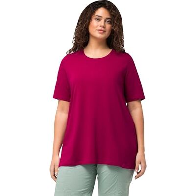 Ulla Popken Damen große Größen Übergrößen Plus Size T-Shirt, A-Linie, Rundhalsausschnitt, Halbarm magnolienrot 50+ 807264820-50+ Ulla Popken Damen große Größen Übergrößen Plus Size T-Shirt, A-Linie, Rundhalsausschnitt, Halbarm magnolienrot 50+ 807264820-50+