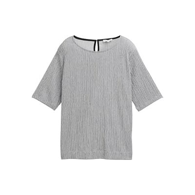 TOM TAILOR Damen 1046430 T-Shirt, 38001 Deep Black Offwhite Structure, XL EU TOM TAILOR Damen 1046430 T-Shirt, 38001 Deep Black Offwhite Structure, XL EU
