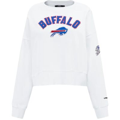 Pro Standard Womens NFL Buffalo Bills Classic Chenille Crewneck Sweatshirt Weiß M Pro Standard Womens NFL Buffalo Bills Classic Chenille Crewneck Sweatshirt Weiß M