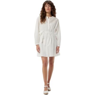 Tommy Hilfiger CO VOILE SHORT LS DRESS Flare Dress Damen, White (Th Optic White), 42 Tommy Hilfiger CO VOILE SHORT LS DRESS Flare Dress Damen, White (Th Optic White), 42