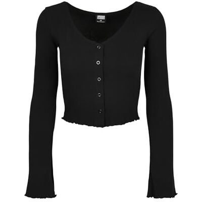 Urban Classics Damen Strickjacke Ladies Cropped Rib Cardigan Black XL Urban Classics Damen Strickjacke Ladies Cropped Rib Cardigan Black XL