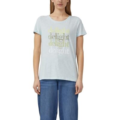 s.Oliver T-Shirt mit Flammgarnstruktur und Print s.Oliver T-Shirt mit Flammgarnstruktur und Print
