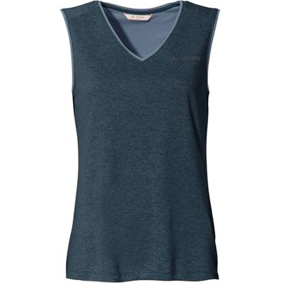 VAUDE Women's Essential Top, Funktionelles, ärmelloses T-Shirt, hoher, Dark sea Uni, 34 VAUDE Women's Essential Top, Funktionelles, ärmelloses T-Shirt, hoher, Dark sea Uni, 34
