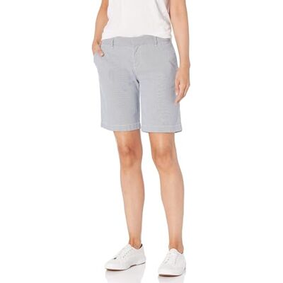 Tommy Hilfiger Damen 9” Hollywood for Women, Standard and Plus Size Lässige Shorts, Blau/Weiß, 46 Tommy Hilfiger Damen 9” Hollywood for Women, Standard and Plus Size Lässige Shorts, Blau/Weiß, 46
