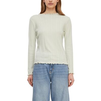Comma Langarmshirt aus Ajoursjersey Comma Langarmshirt aus Ajoursjersey