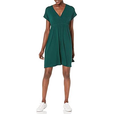 Amazon Essentials Damen Surplice-Kleid (Erhältlich in Übergröße), Jadegrün, XL Große Größen Amazon Essentials Damen Surplice-Kleid (Erhältlich in Übergröße), Jadegrün, XL Große Größen