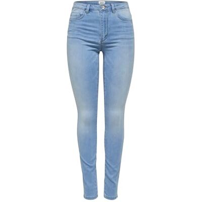 ONLY Damen Onlroyal Hw Sk Jeans Bb Bj13333 Noos, Light Blue Denim, S / 34L ONLY Damen Onlroyal Hw Sk Jeans Bb Bj13333 Noos, Light Blue Denim, S / 34L