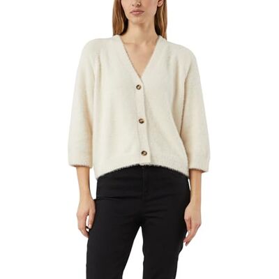 Comma Flauschiger Strickcardigan mit 3/4-Ärmeln Comma Flauschiger Strickcardigan mit 3/4-Ärmeln