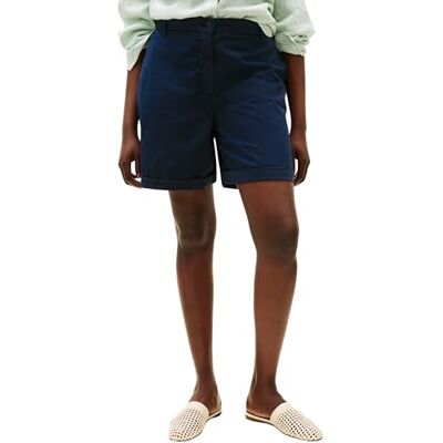 Tommy Hilfiger Damen Chino Shorts Blend Knielang, Blau (Dark Night Navy), 50 Tommy Hilfiger Damen Chino Shorts Blend Knielang, Blau (Dark Night Navy), 50