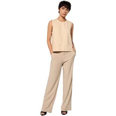 ONLY Onlmilly S/L Pearl Top PNT ONLY Onlmilly S/L Pearl Top PNT