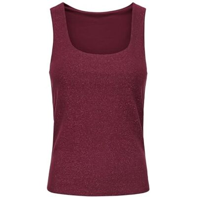 ONLY Damen Onlea Glitter S/L 2-Ways Top JRS Noos, Chocolate Truffle, M ONLY Damen Onlea Glitter S/L 2-Ways Top JRS Noos, Chocolate Truffle, M