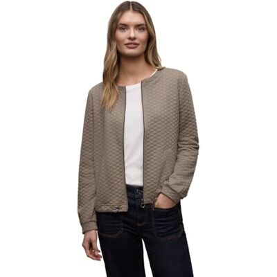 Street One Zipper Jacke mit Struktur light terra mocha 46 Street One Zipper Jacke mit Struktur light terra mocha 46