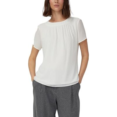 s.Oliver Luftige Chiffon-Bluse mit gesteppter Raffung s.Oliver Luftige Chiffon-Bluse mit gesteppter Raffung