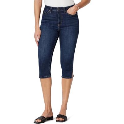 Amazon Essentials Damen Wadenlange Cropped Jeans mit Hohem Bund und Stretch-Denim, Dark Midnight Wash, 42 Amazon Essentials Damen Wadenlange Cropped Jeans mit Hohem Bund und Stretch-Denim, Dark Midnight Wash, 42