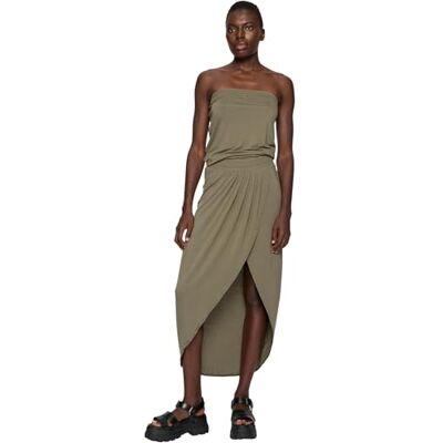 Urban Classics Damen Kleid, Olive, S Urban Classics Damen Kleid, Olive, S