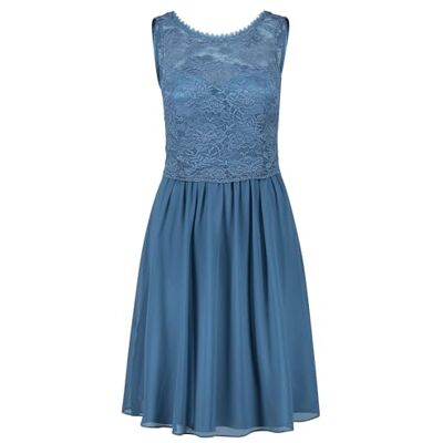Vera Mont Damen Abendkleid mit Spitze 36, Hushed Blue Vera Mont Damen Abendkleid mit Spitze 36, Hushed Blue