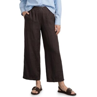 Street One Wide Leg Leinenhose Espresso Brown 42 Street One Wide Leg Leinenhose Espresso Brown 42