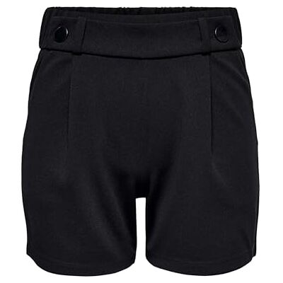 JDY Damen GEGGO JRS NOOS Shorts, Black/Detail:Black Button, L JDY Damen GEGGO JRS NOOS Shorts, Black/Detail:Black Button, L