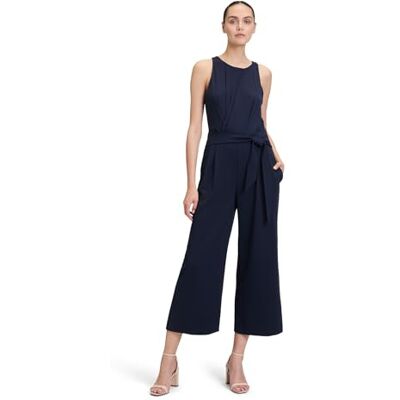 Vera Mont Damen Jumpsuit mit Bindegürtel 34, Night Sky Vera Mont Damen Jumpsuit mit Bindegürtel 34, Night Sky