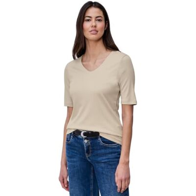 Street One Basic T-Shirt mit blickdichter Front Street One Basic T-Shirt mit blickdichter Front