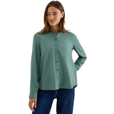 Cecil Hemdbluse in Unifarbe Jewel Green XL Cecil Hemdbluse in Unifarbe Jewel Green XL