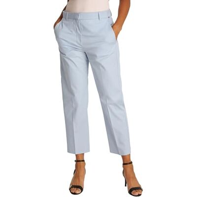 Tommy Hilfiger Damen Slim Straight CO Chino WW0WW40504, Blau (Breezy Blue), 62 Tommy Hilfiger Damen Slim Straight CO Chino WW0WW40504, Blau (Breezy Blue), 62