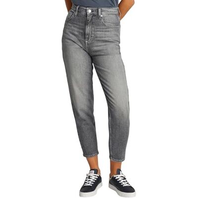 Tommy Jeans Damen Jeans Hose Mom Jean High Waist, Grau (Denim Grey), 30W/31L Tommy Jeans Damen Jeans Hose Mom Jean High Waist, Grau (Denim Grey), 30W/31L