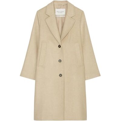 Marc O' Polo Damen Mantel mit Reverskragen knielang, Beige (Blushed Camel), 42 Marc O' Polo Damen Mantel mit Reverskragen knielang, Beige (Blushed Camel), 42