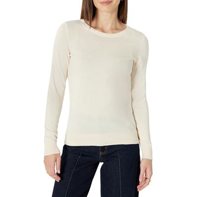 Amazon Essentials Damen Leichter, Langärmeliger Pullover Mit Rundhalsausschnitt (Erhältlich in Übergröße), Blasser Pfirsich, XS Amazon Essentials Damen Leichter, Langärmeliger Pullover Mit Rundhalsausschnitt (Erhältlich in Übergröße), Blasser Pfirsich, XS