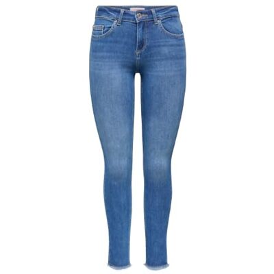 ONLY Damen Jeans ONLBLUSH MID SK ANK RW DNM REA1319 NOOS 15293282,Medium Blue Denim,M / 32L ONLY Damen Jeans ONLBLUSH MID SK ANK RW DNM REA1319 NOOS 15293282,Medium Blue Denim,M / 32L