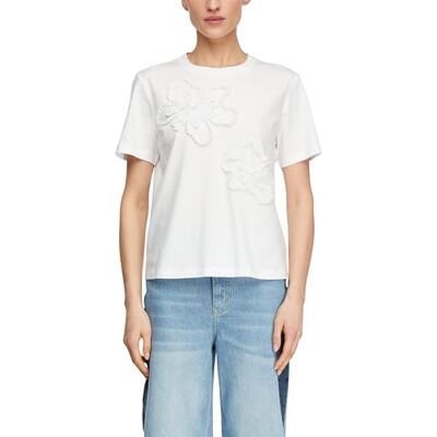 Comma T-Shirt mit Blumenapplikationen Comma T-Shirt mit Blumenapplikationen