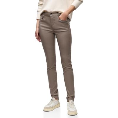 Street One Slim Fit Coated Hose Silk Brown 46 Street One Slim Fit Coated Hose Silk Brown 46