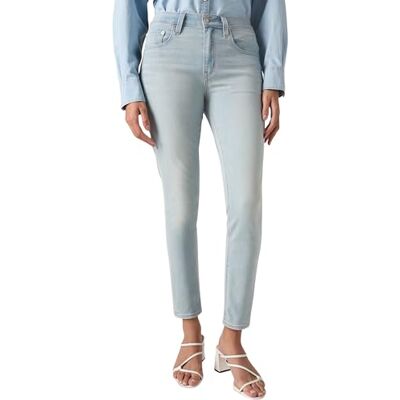 Levi's Damen Jeanshose 721 mit Stretch-Anteil, Skinny Fit, Blau (Cool Secret Bench), W26/L28 Levi's Damen Jeanshose 721 mit Stretch-Anteil, Skinny Fit, Blau (Cool Secret Bench), W26/L28